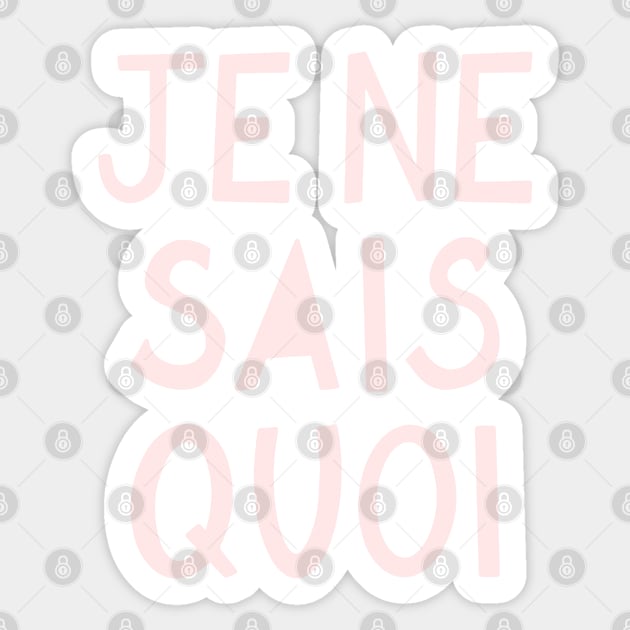 Je Ne Sais Quoi (I Don't Know What) French Pink Hand Lettering Sticker by lymancreativeco